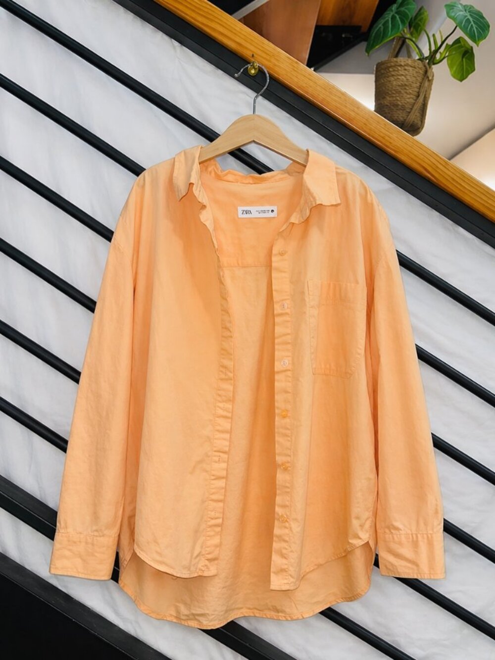 Zara Girls Orange Button Shirt